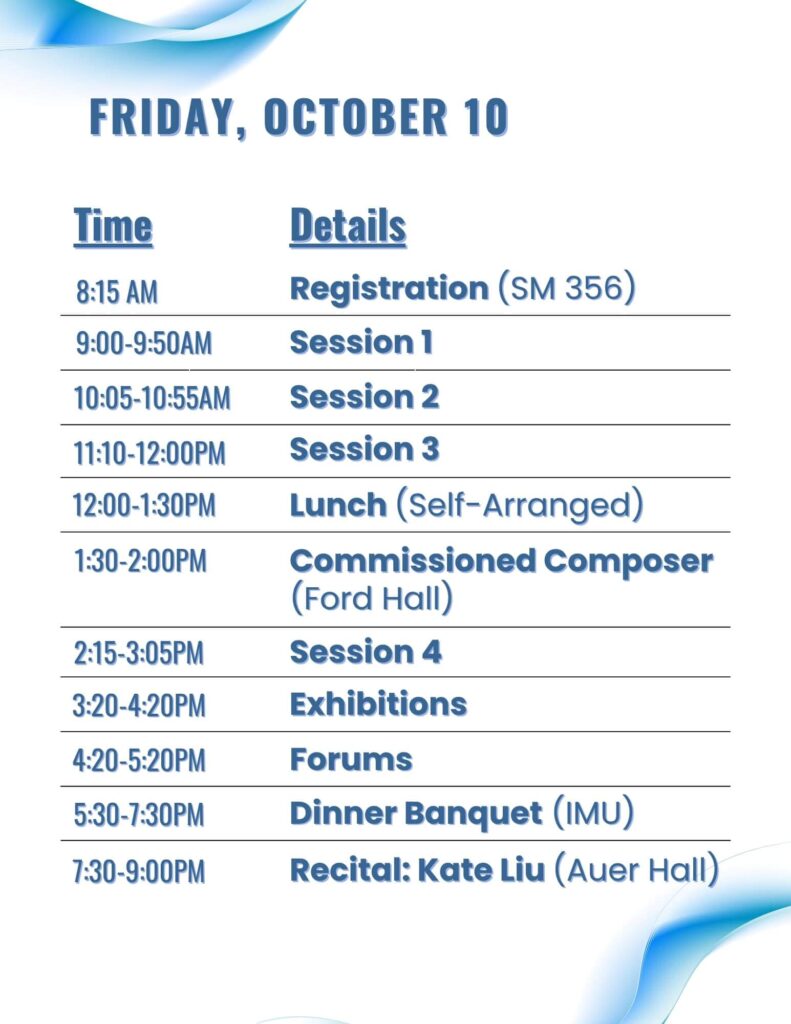 IMTA 2025 Conference Schedule Day 1